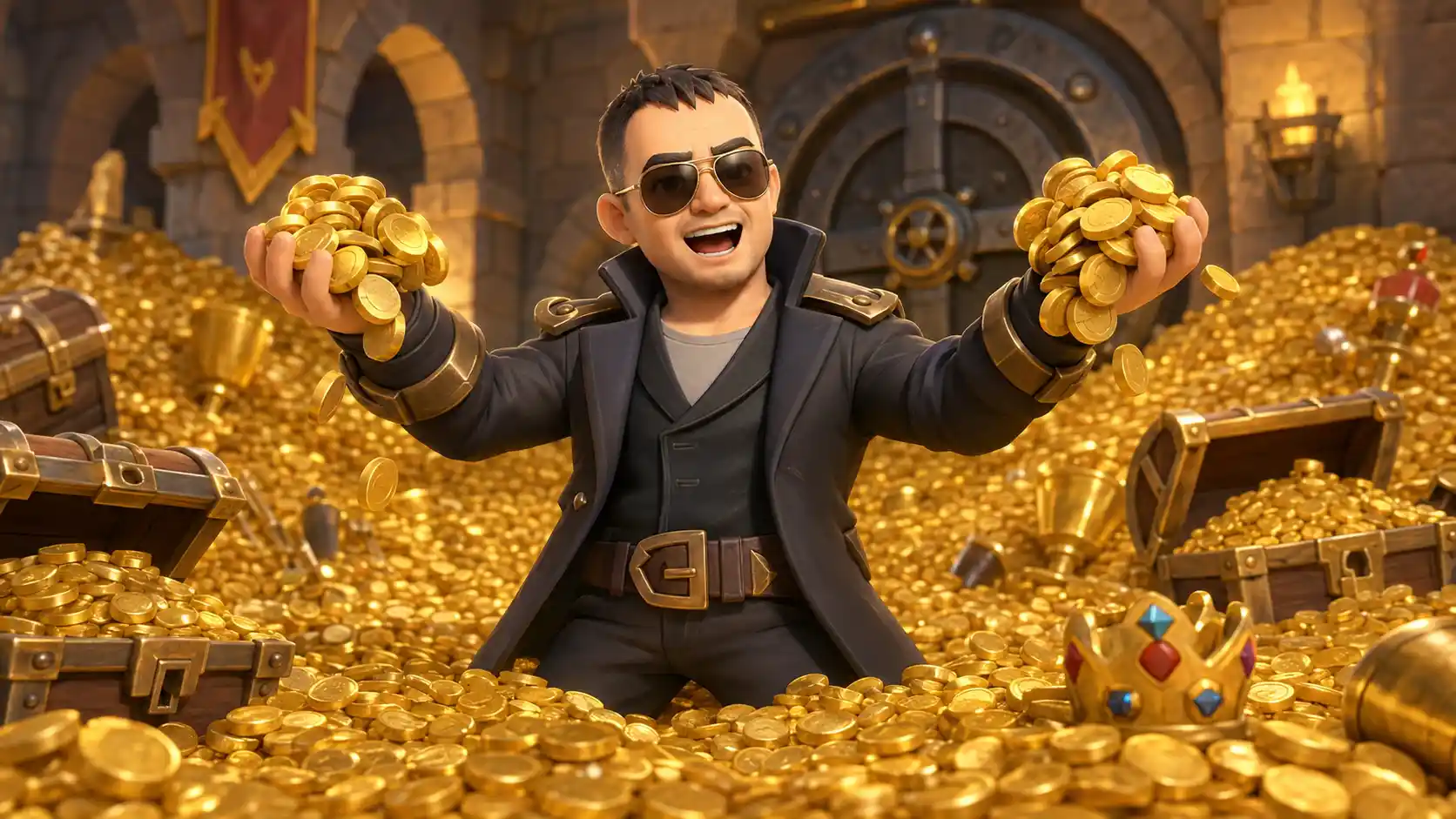 Use of real gold